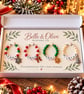 Handmade Christmas Wine Glass Charms - Festive Beaded Drink Markers (Set of 4)