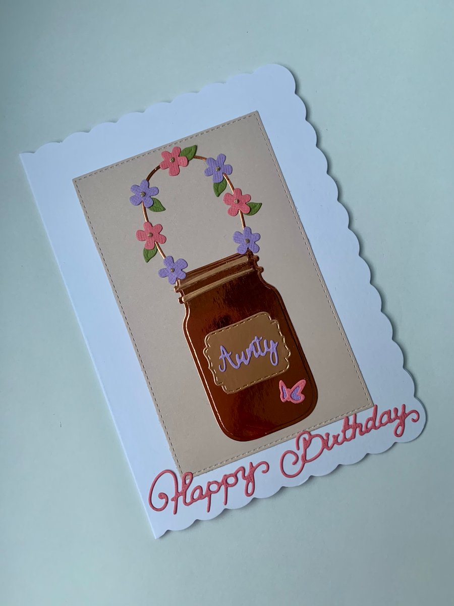 Handmade Aunty Birthday Card