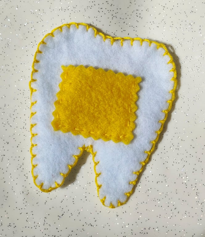 handmade felt Tooth fairy pocket