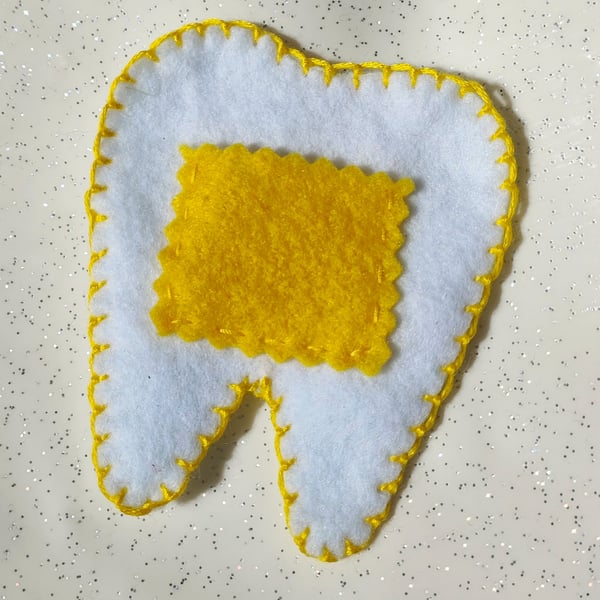 handmade felt Tooth fairy pocket