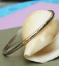 Sterling Silver Hand Crafted Bangle - Textured Finish - Extra Small Fit - Image 1