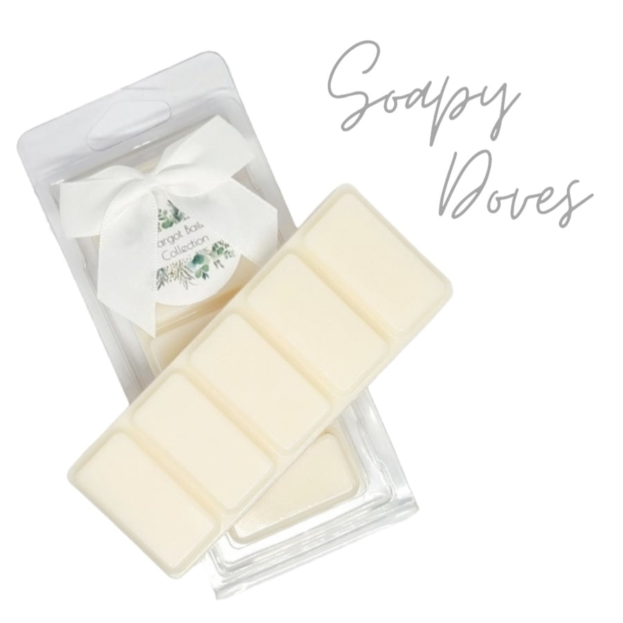 Soapy Doves  Wax Melts UK  50G  Luxury  Natural  Highly Scented