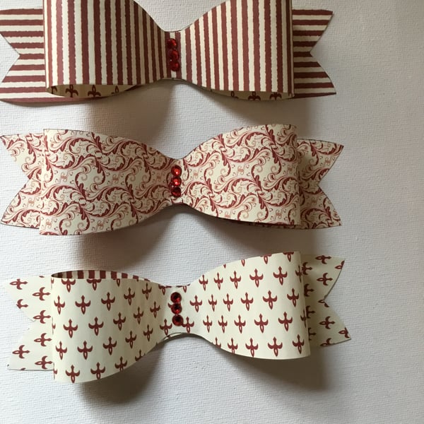  Pack of 3 bow gift tags. Gift wrap. Gift bows. Ref 377