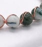 Copper Wire Wrapped Tree Agate Bangle - Image 4