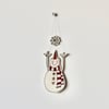Special Order for Helen - 'Catching Snowflakes' Snowman - Hanging Decoration