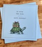 Funny Tortoise Birthday Card. Handmade Humorous Birthday Card. Quirky Card.