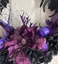 Elegant gothic-style Halloween wreath, handmade, approx. 40cm diameter - Image 4