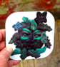 Green Man drinks coaster - taken from my colourful artwork