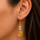 Hand Made Spiral drop earrings