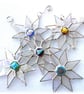 Shiny Star Suncatcher Stained Glass Dichroic Plum Handmade 015 - Image 4