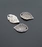 Antique Silver Leaves  -2pcs - Image 1