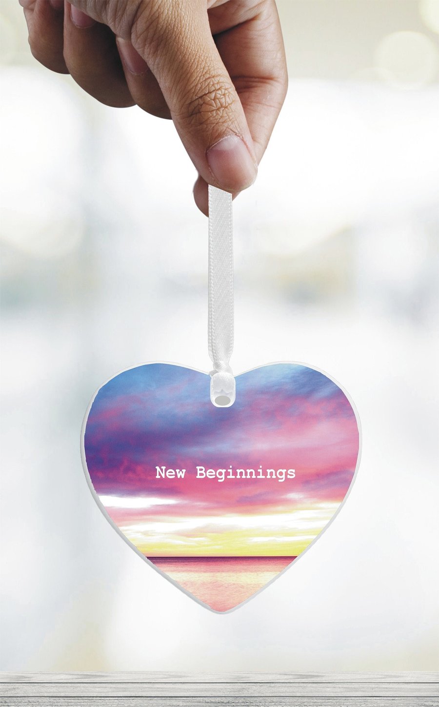 New Beginnings Ceramic Heart Keepsake - Friend Gift - New Start - New Job
