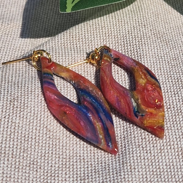 Polymer Clay Earrings: Spectrum