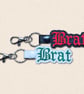 Brat Keyring - Funny Faux Leather Bag Charm
