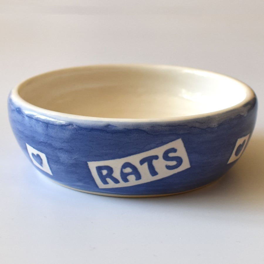 A189 Pet rat bowl RATS (UK postage free)