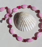 Rose Quartz & Natural Pink Ruby Gemstone Beaded Statement Necklace "Rosie"