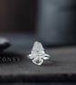 Dandelion Ring Herkimer Diamond Resin Ring Raw Crystal Cocktail Ring Statement R - Image 3
