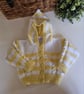 Designer Baby Girls Hooded Jacket Hand Knitted  6-12- months size