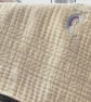 Adorable Handmade Cotton Baby Blanket with Rainbow & Cloud Embroidery