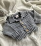 Hand knitted 'Oliver' Baby Boy's Cardigan (0-6 months) - Image 1