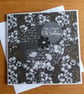 Birthday Card - Monchrome Floral - Have A Wonderful Birthday - Image 1