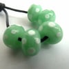 green spots glass beads