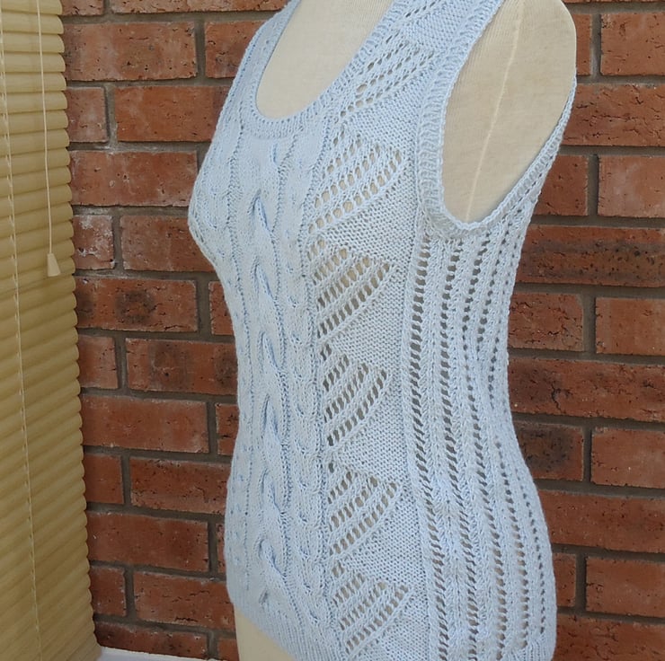 Blue Summer Top, Baby Blue Summer Tank Top, Wom... Folksy