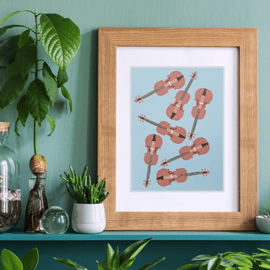 Violins Art Print - A5 size