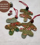 Oak leaf decoration card - upcycled vintage style keepsake, zero waste - Image 2