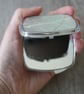 Compact mirror - pocket mirror - sage green branch print. - Image 3