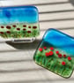 Fused Glass Poppy Field