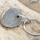 Coastal Beach Pebble Keyring - Key Chain - Key Ring - Worry Stone - 002