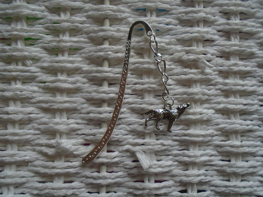 Silver Plated Wolf Bookmark 