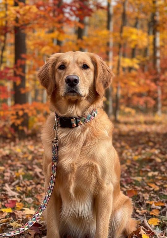 Handmade Harlequin Dog Collar, for stylish dogs