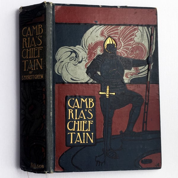 Antique Book Cover, Bookbinding, Notebook, Knights, Dragons