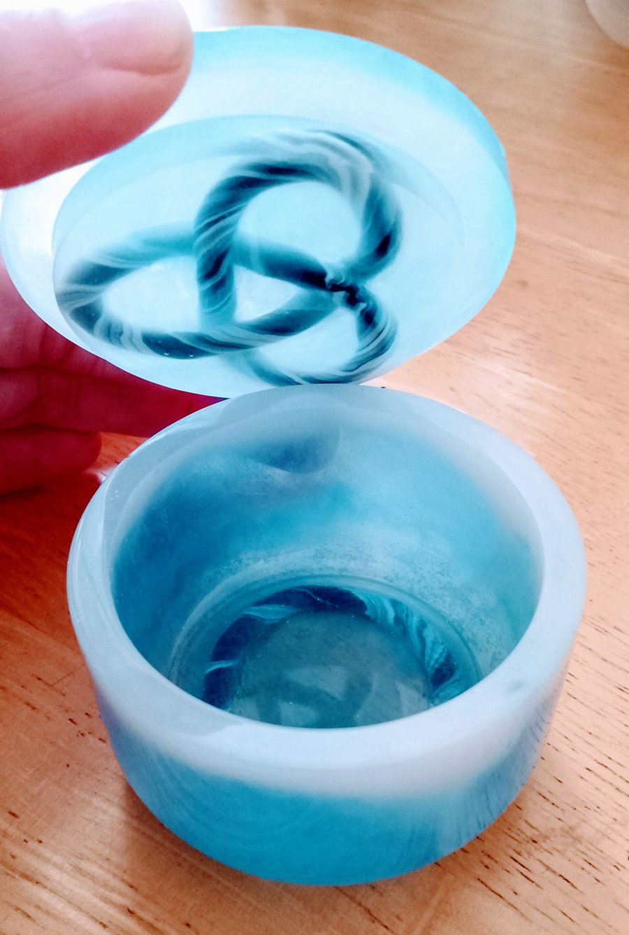 Celtic knot lidded pot