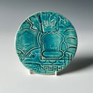 Textured Ceramic Plaque: Anchor and Camel