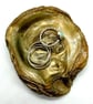Oyster shell ring holder - seaside gold theme