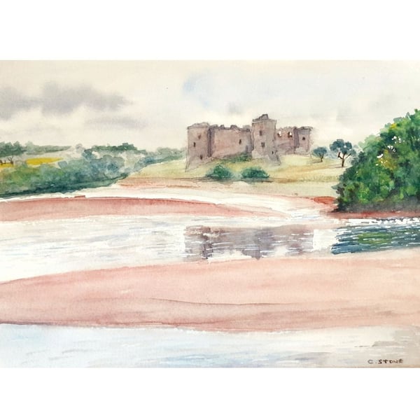 Carew Castle, Pembroksehire Original Watercolour Painting