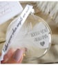 With You Always Memorial Round Feather Bauble, Round Glass Christmas Ornament, R - Image 1