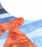 Moon Gazing Hare Kit Art Quilt  - Image 4