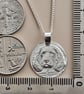 Spaniel Coin Pendant Necklace Recycled Sterling Silver - Image 5