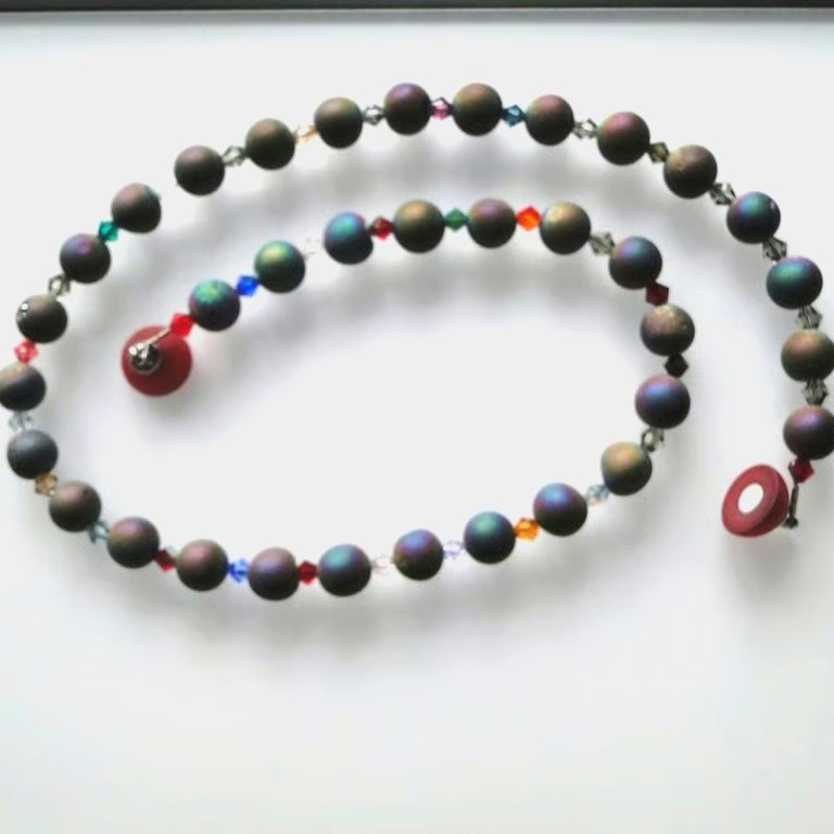 Rainbow Druzy Agate Necklace, bracelet and earrings