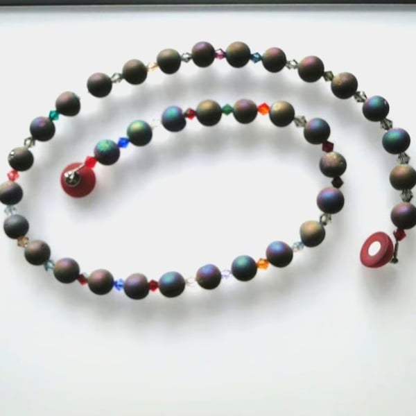 Rainbow Druzy Agate Necklace, bracelet and earrings
