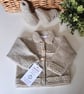 Designer Merino Wool Hand Kn Baby Jacket & Matching Booties Set Size 0-3 months 