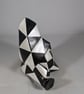 Ceramic Hand Painted Two Tone Black White Facet Gnome Gonk Ornament Decoration. - Image 4