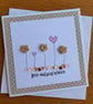 Birthday Card - Flowers and Hearts - Pink and Fawn - Image 8