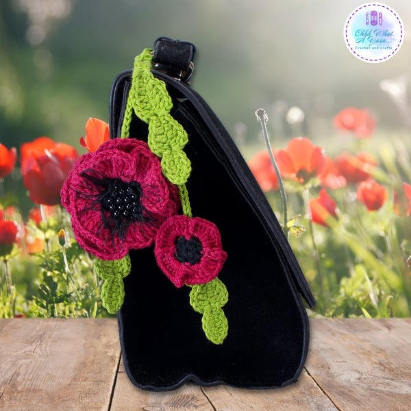 Poppy bag charm. Poppy keyring. Poppy gift gift. Poppies