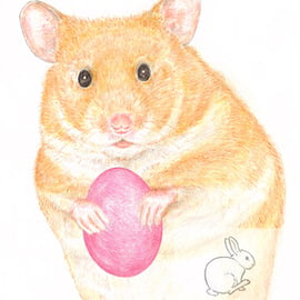 Daisy the Hamster - Easter Card