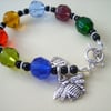 SALE! Rainbow Busy Bee Charm Bracelet